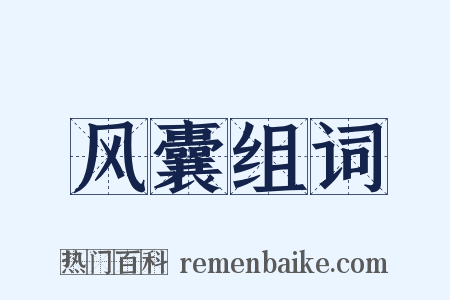 风囊组词是什么意思的图片